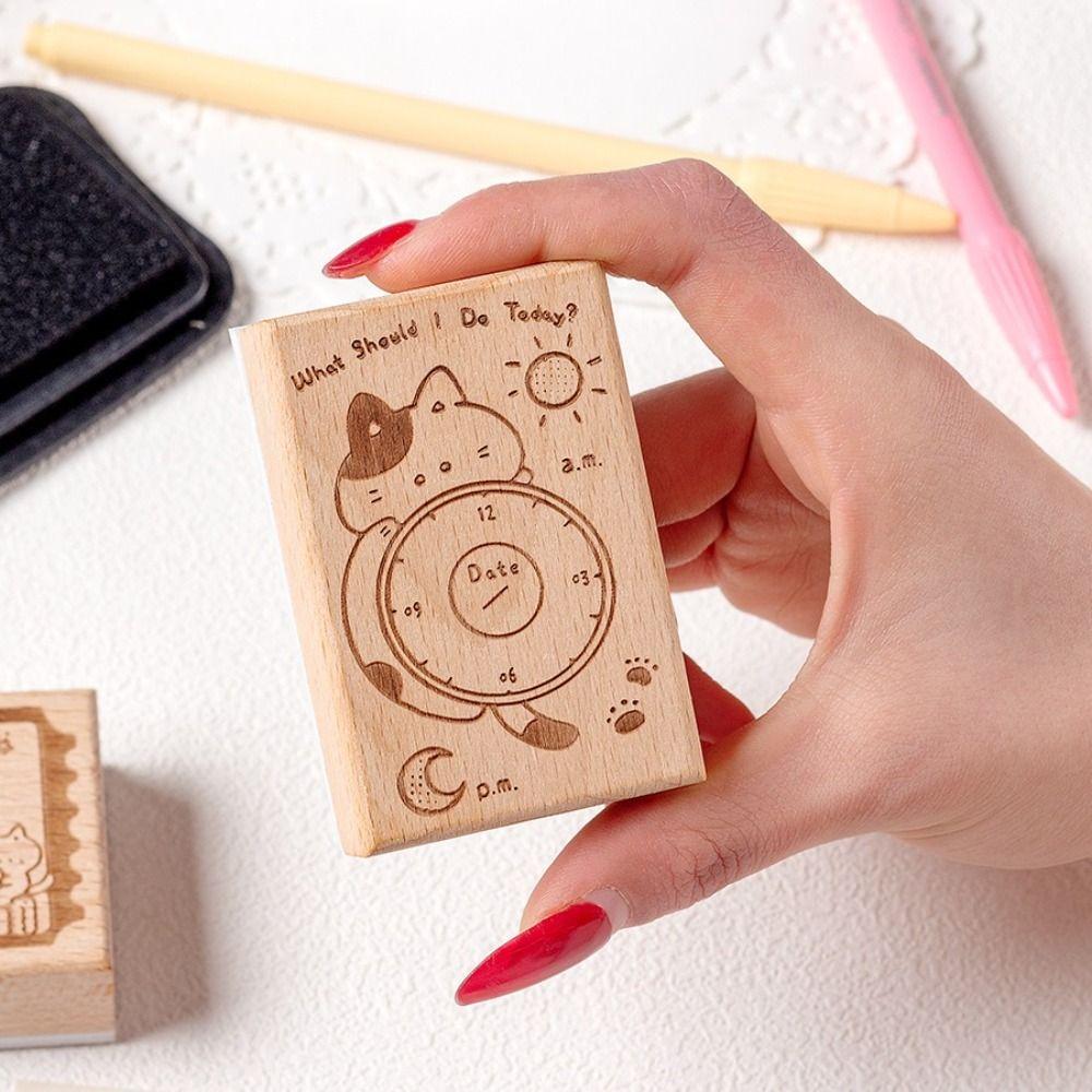 Cat Pattern Assorted Stamp Memorandum Sight Box Series Decorative Stamps Daily Memo Seal Stamp