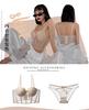 French sexy fish bone bra, small chest gathering underwear, women's soft steel ring, beautiful back, waist collection, breast bra set