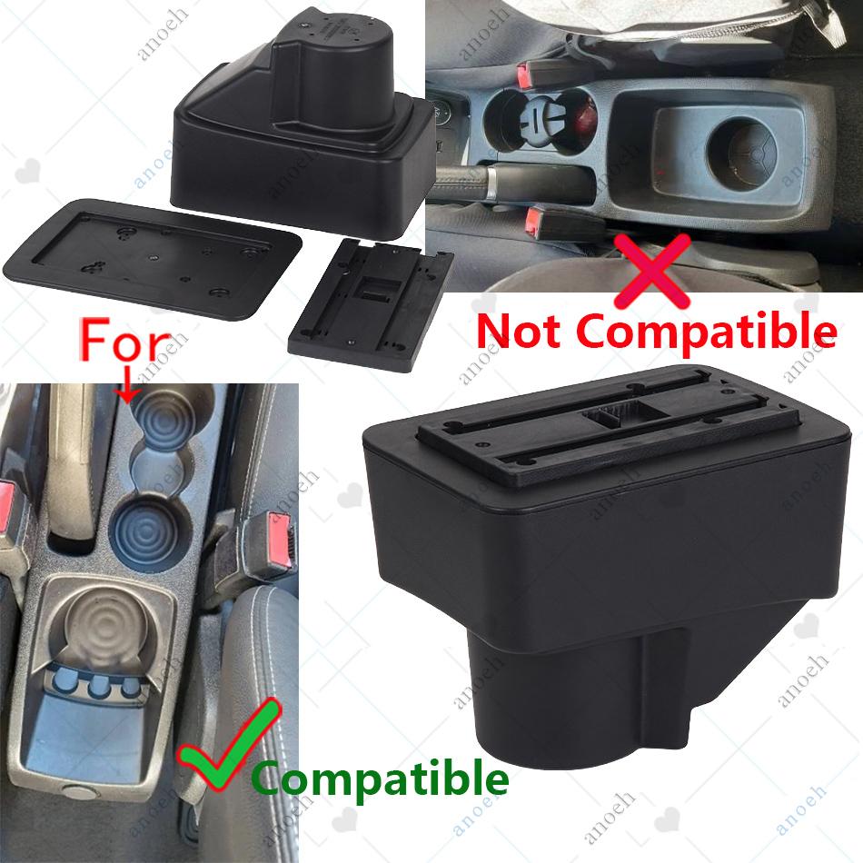For Ford Fiesta Armrest Car Storage Box For Ford Fiesta 3 Car Armrest Box 2011-2018 Accessories PU Leather easy installation