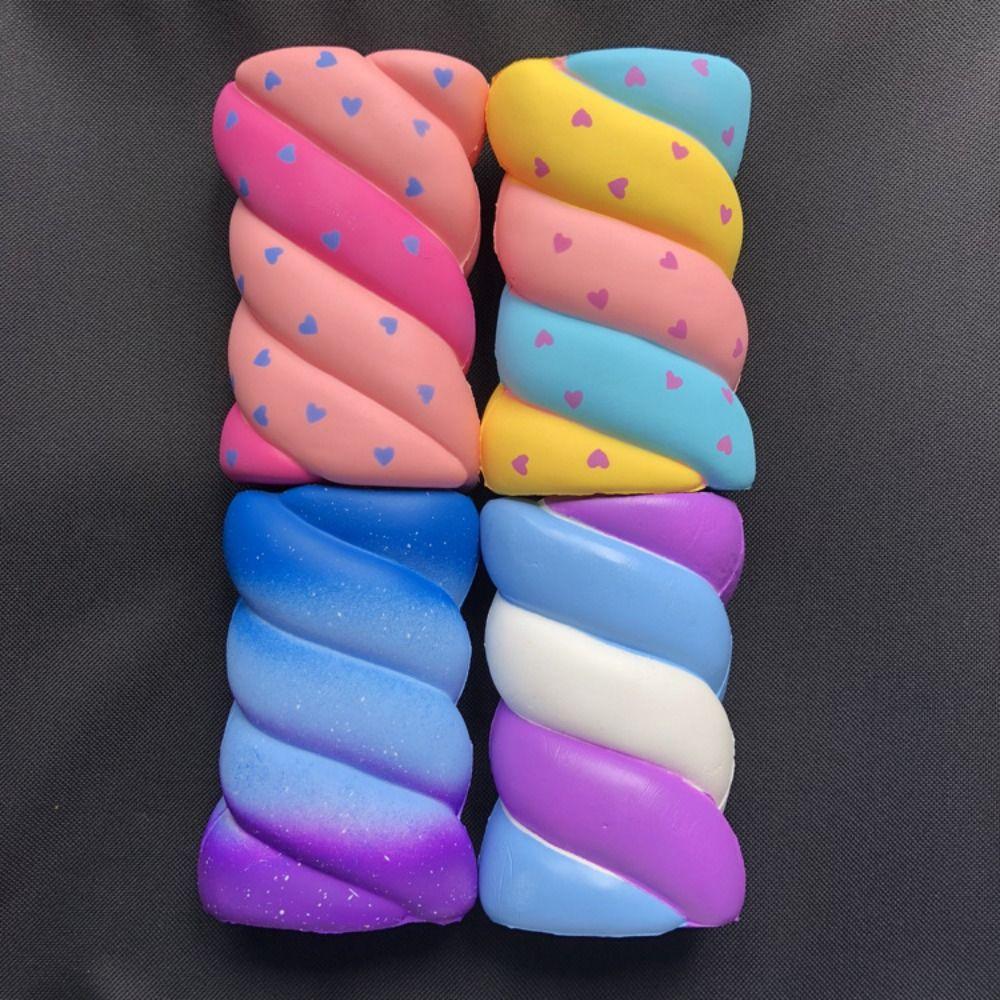 Cotton Candy Bread Squeeze Toy Soft Mochi Squish Foam Toy New Fidget Squeeze Toy For Stress Relief