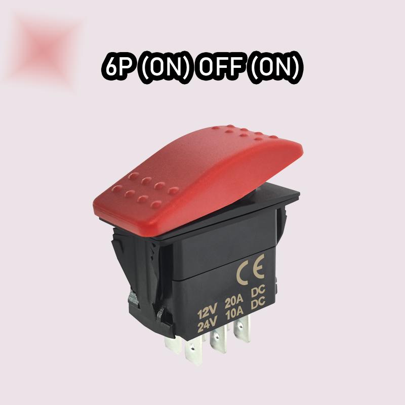 Non Light 2/3/6Pin SPST/SPDT/DPDT 12V 20A Rocker Switch No Light Pollution Waterproof IP66 for Car Boat Truck Yacht Motorcycle