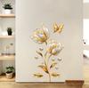 3D Tulip Wall Sticker Butterfly Flower Stickers Removable Living Room Bedroom Bathroom Wallpaper Home Decor Decoration Posters
