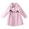 Girls Wool Coat Autumn Winter Korean Version Long Kids Jacket Double Breasted Children Outerwear Clothing