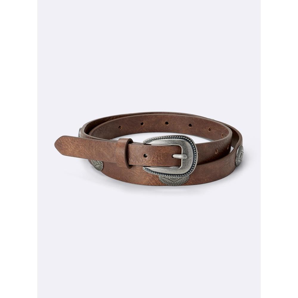 GU by Uniqlo Concho Buckle Narrow Belt