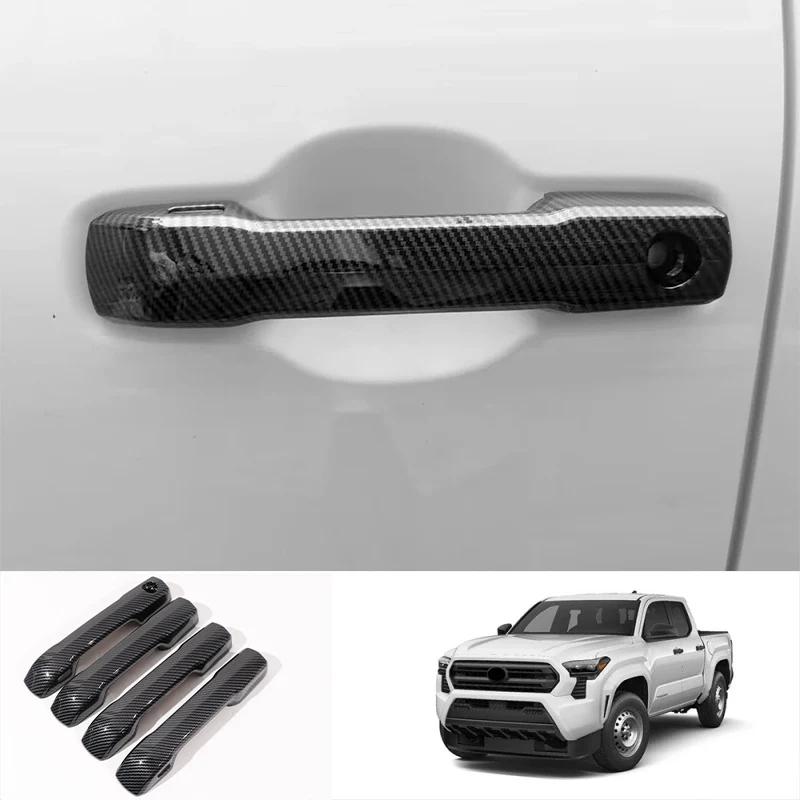 АБС-пластик с карбоновым покрытием Для Toyota Tacoma 2024-2025 Панель центральной консоли Панель приборов Ручка двери Ручка рулевого колеса Аксессуары для интерьера