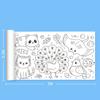 Kids Drawing Toys Sticky Coloring Roll Paper DIY Graffiti Scroll Color Filling Paper Painting Educational Toys for Girl Gift