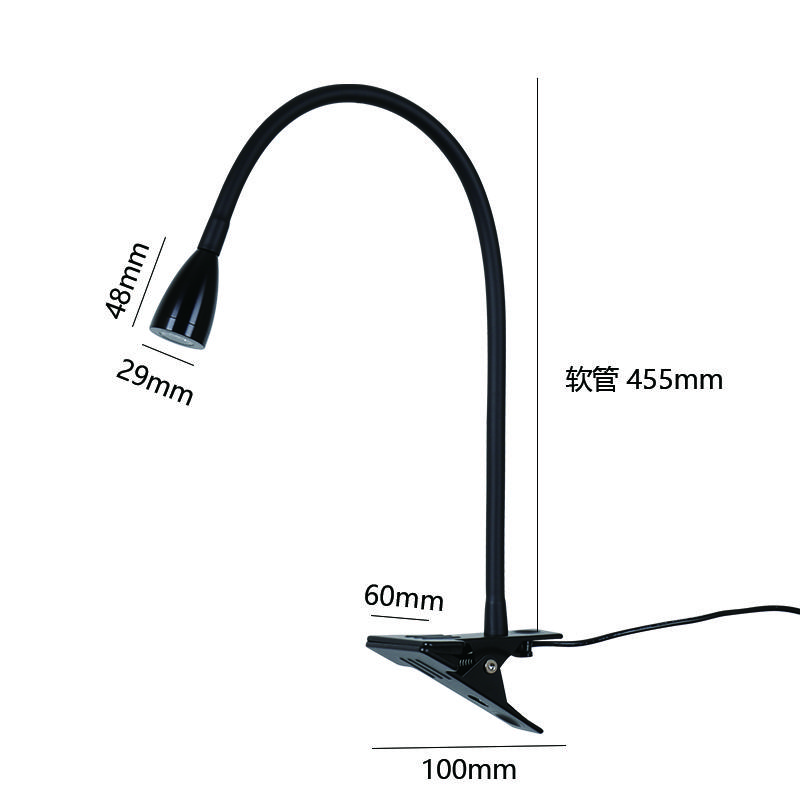 Eye-Care LED Clip on Lamp, Adjustable Reading Desk Lamp, Clip Light for Student Dormitory Bedside Study Working Lighting