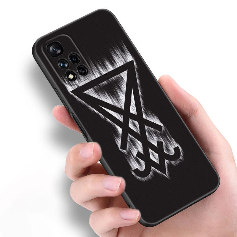 Pentagram 666 Demonic Satanic Black Silicone Phone Case For Xiaomi POCO X3 X4 NFC F5 M3 M4 M6 X5 X6 Pro F3 F4 GT 5G C55 C65 M5
