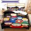 3pcs Custom Name South Park Bedding Set Duvet Cover Closure Includes 1 Duvet Cover & 2 Pillowcases, Soft and Comfortable for All Seasons.