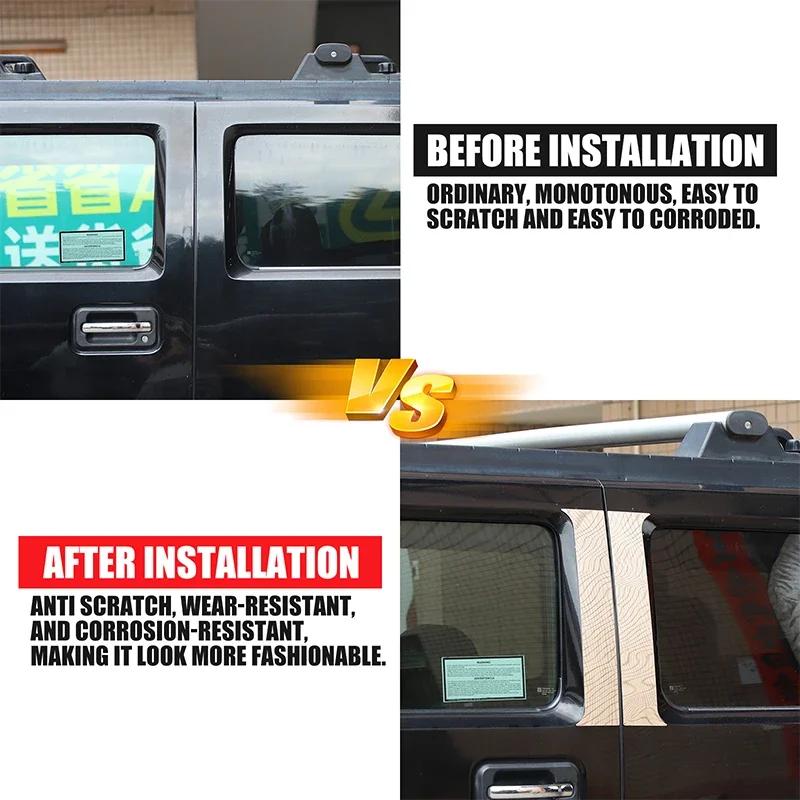 Нержавеющая Сталь Для Hummer H2 2003-2009 Автомобиль Окно Центральная Стойка Стойка C Декоративная Накладка Автомобильные Аксессуары Для Экстерьера