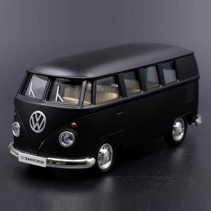 Моделирование изысканных литья под давлением и игрушечных автомобилей VW T1 Transporter 1950 года, классический автобус RMZ city 1:Модель из 36 сплавов с откатным механизмом