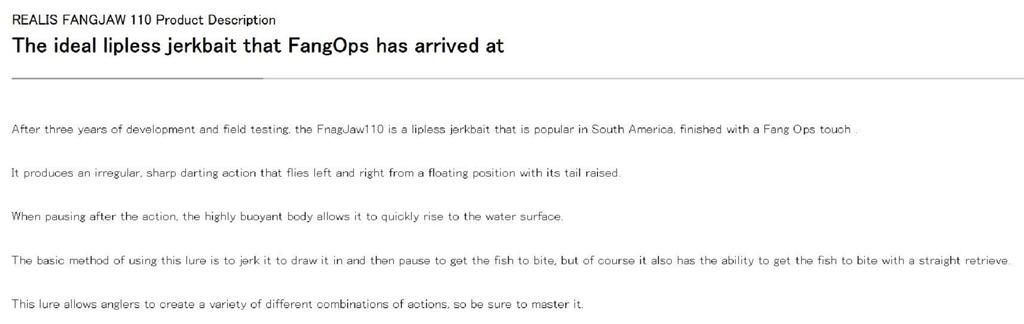 DUO Realis Fang Jaw 110 Floating Lure BCC3536 (0329)