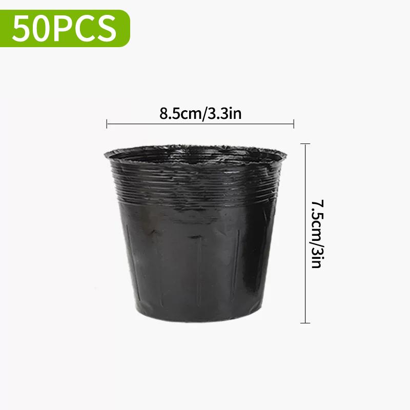 50/100 шт. Черные горшки для рассады Горшок для посадки Черный мешок для выращивания Дышащий стаканчик для пересадки Контейнер для овощей Горшок для рассады