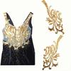 Gold Silver Red Sewing Supplies 40*19CM Bodice Applique Fabric Fashion Elegant Sequin Patches