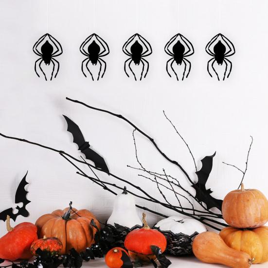 5 шт. подвеска на Хэллоуин, подвесные летучие мыши, пауки, призраки, украшение, жуткий усилитель атмосферы, праздничные принадлежности для вечеринок