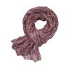 Women Scarf Solid Color Pleated Design Versatile Long Scarf Retro Style Versatile Comfortable Cotton Linen Shawl