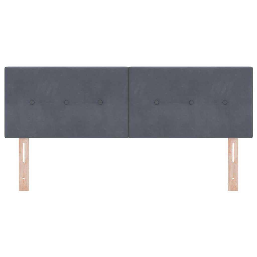 Headboard Dark Grey 144 cm Velvet