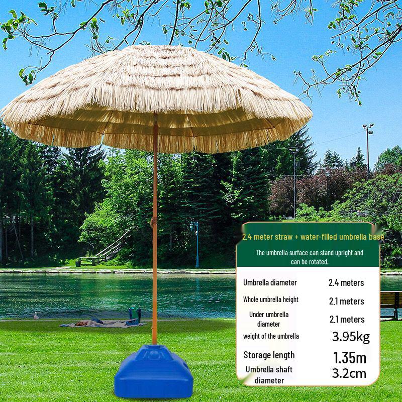 Outdoor Sunshade: Anti-Straw Hat Thatch Umbrella for Patio, Photography, and Garden