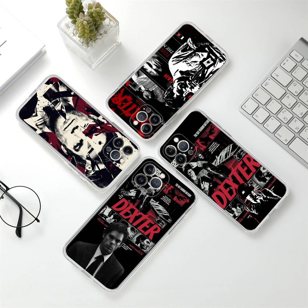 Декстер Морган Для IPhone 17 16 15 14 13 12 11 Pro Max Plus Прозрачный Мягкий ТПУ Чехол для Телефона