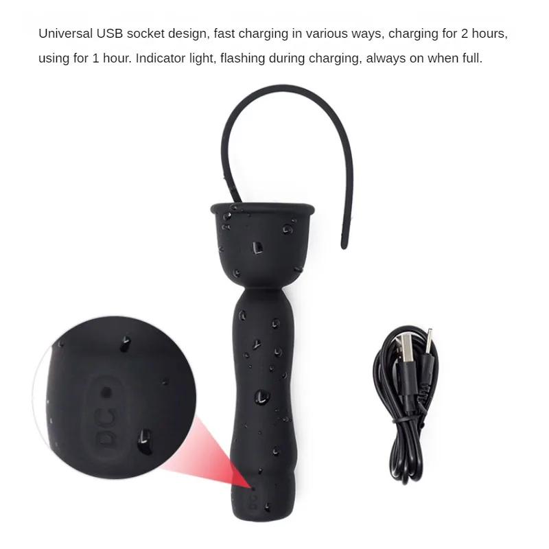 Уретральный катетер Мужской Звуковой Вибратор Силиконовый Мастурбатор Пробка Электрический Уретральный Дилататор Секс-Игрушки Эротические Товары Палочка для Лошадиного Глаза