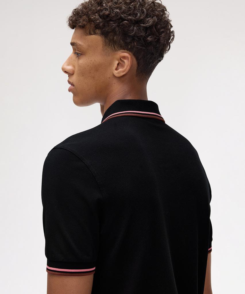 FRED PERRY [M3600] Twin Tip Fred Perry Shirt - Black/Putty Pink/Whiskey Brown Afpm2513600-Y67