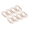 100pcs Paper Clips Portable Heart Shape Rustproof Electroplated Metal Paperclips Office Supplies Rose Gold