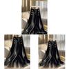 Private Fashion Black Mesh Spliced Midi Skirt With High Waist For Women
