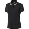 Спортивная повседневная рубашка-поло Fitness Series с коротким рукавом, однотонная, женская, черная APLU158-2