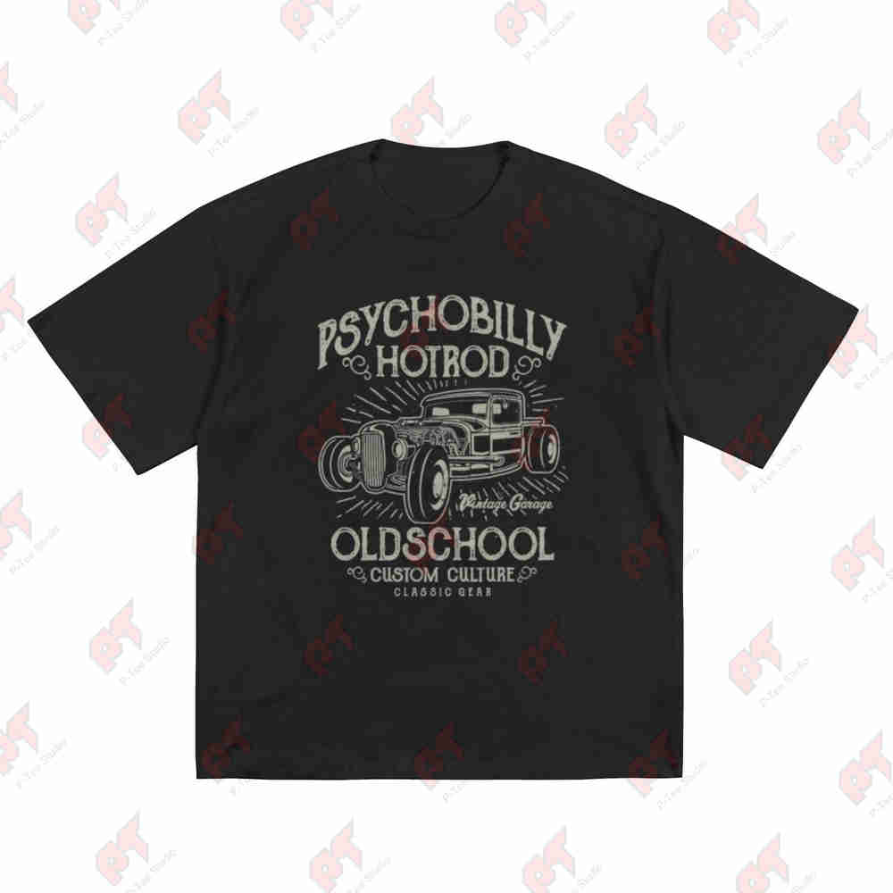 Psychobilly Hot Rod Dragster Short Sleeve Tee 100 Cotton TShirt