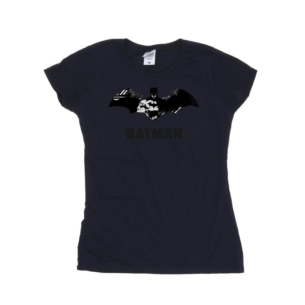 DC Comics Womens/Ladies Batman Black Stare Logo Cotton T-Shirt