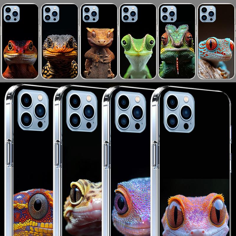 Lizards and Geckos Have Big Eyes Cases Phone Case For Iphone 17E 16E 17 Air 16 Pro Max 15 Pro 14 Plus 11 13 12 Mini Cover Cases
