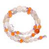 Natural Moonstone Amethyst Carnelian Gemstone Smooth Beads Necklace 17" UB-4547 UB-4547