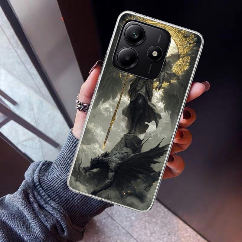 Archangel Michael Phone Case For Xiaomi Redmi Note 10 11 12 13 14 15 Pro Plus 11S 12S 14S 11T 11E 10S Soft TPU Back Cover Redmi