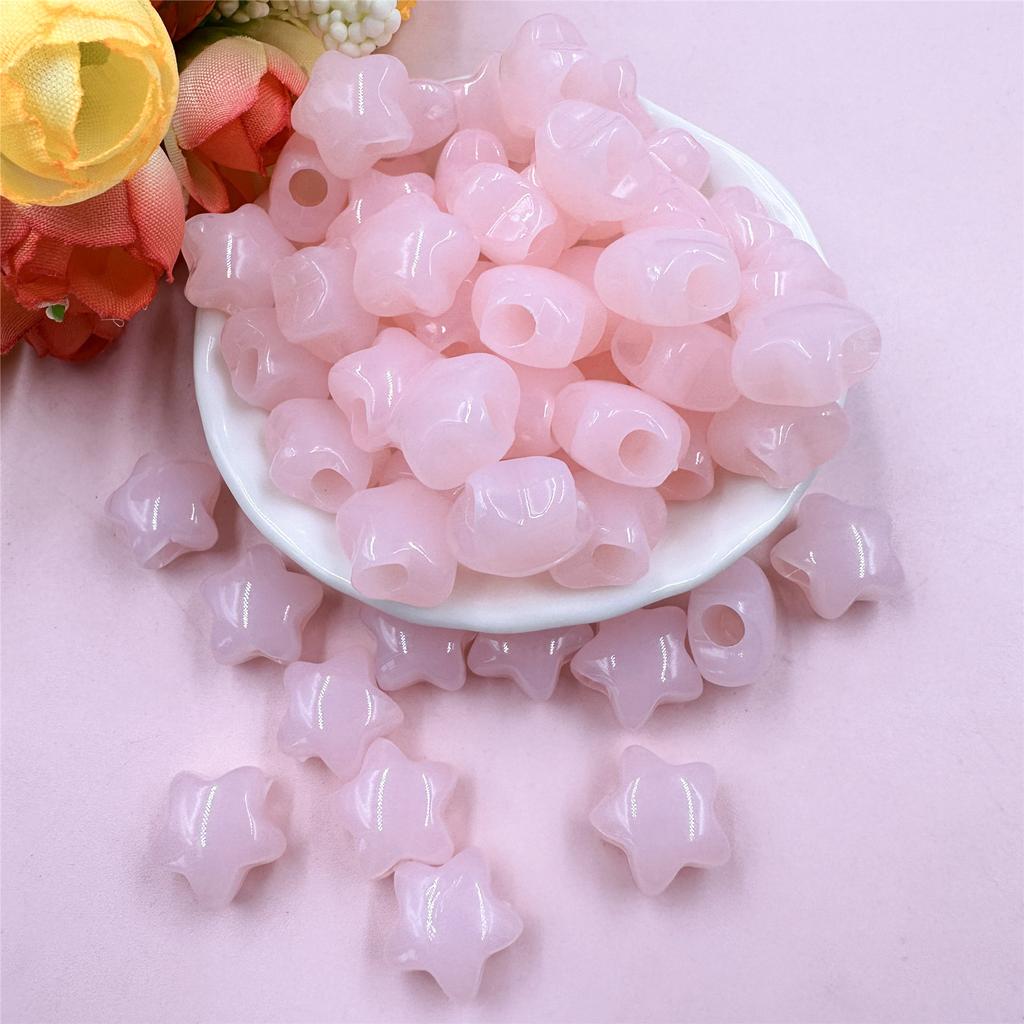 Ювелирная пятиконечная звезда 60 шт. акриловый желеобразный цвет для браслета, сережек, изготовление ювелирных изделий своими руками, аксессуары 13,6 мм, свободные бусины, бисерные материалы