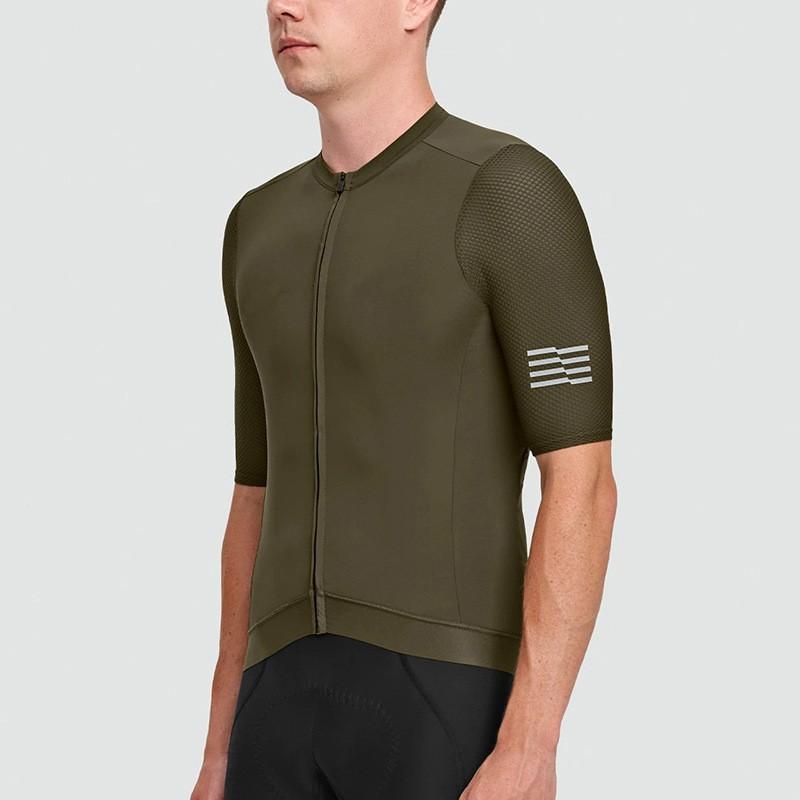 Mens Slim Fit Cycling Jersey Short Sleeve Breathable Performance Bike Shirt Road Racing