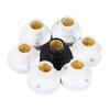 5pcs/lot Plastic E14 Base with Hole for Wire, Screw Light Bulb Lamp Socket Holder, White Base Lamp Socket, Led Light Bulb Holder