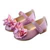 1 Pair Kids Glitter Bow Decor Dress Shoe Children Girl Synthetic Leather Flat Shoes for Performance