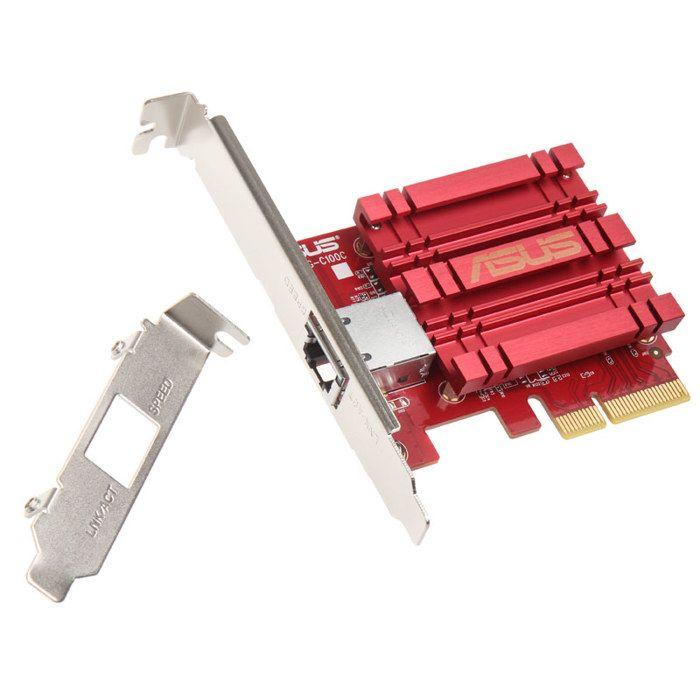 Carte Ethernet 10Go - ASUS - XG-C100C - PCI Express - 1 Port RJ45 - Câble réseau cuivre