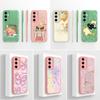 Чехол для телефона Samsung A55 A56 A52 A30 A32 A34 с милыми мультяшными кошачьими узорами, защитная пленка для экрана, жидкий силикон, противоскользящая накладка для Samsung, чехлы для мобильных телефонов