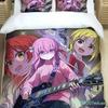 Новый Аниме Bocchi The Rock Kessoku Band Комплект постельного белья Пододеяльник Наволочка Одеяло Размер King Queen Мальчики Взрослые