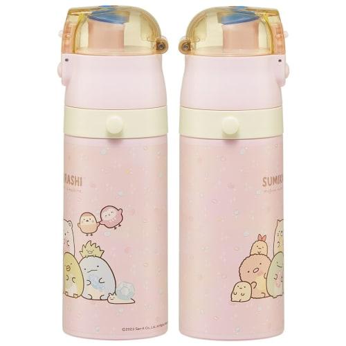 Skater Children's Stainless Steel Water Bottle 2-Way Direct Drinking 420ml Cup Drinking 350ml Sumikkogurashi Mole House Child-friendly Lightweight Typ