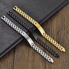 Anti Non Tarnish Hip Hop 18K Gold Plated 316L Stainless Steel Bracelet Personalized Men's Fine Fashion Jewelry Gift