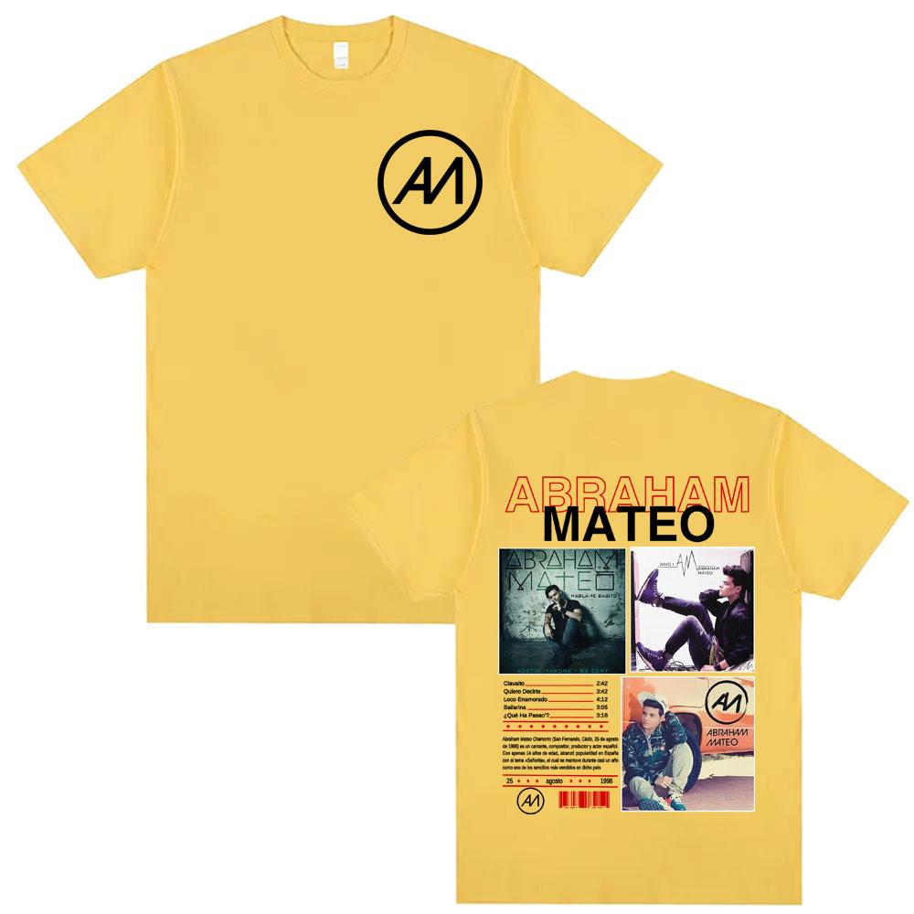 Rapper Abraham Mateo Album Merch Tshirts Unisex Women Oversized Vintage Hip Hop Pop Music T Shirt Male Comfort 100 Cotton Tshirt