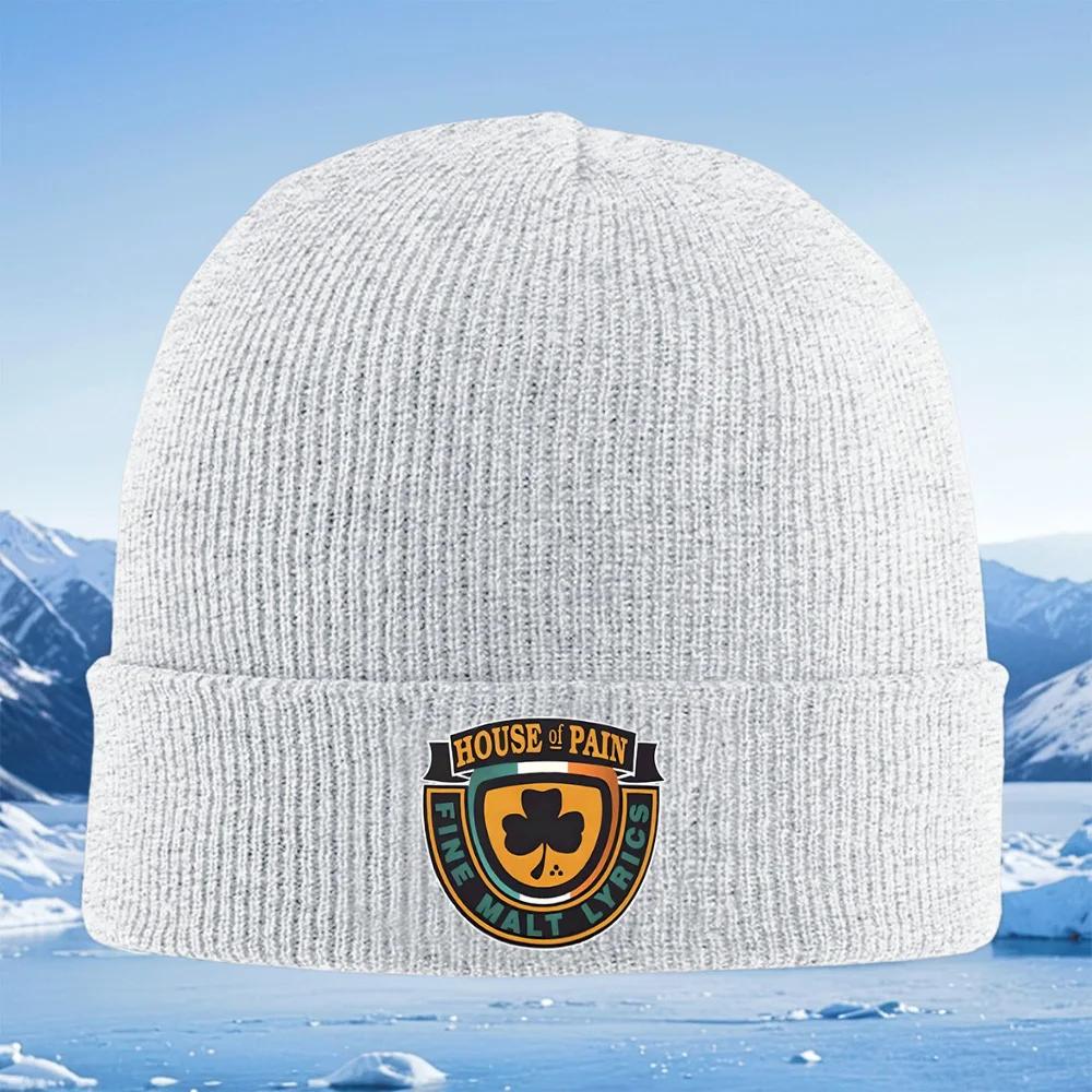 New Shamrockbannerfine malt lyrics Unisex Women Unisex Knitted Hat Beanie Pullover Cap Winter Thermal Warm Christmas Outdoor Cycl