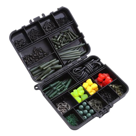 Fishing Hooks Accessories Set with Storage Case Rust Resistant Lightweight Compact Portable Fishing Rig Kit