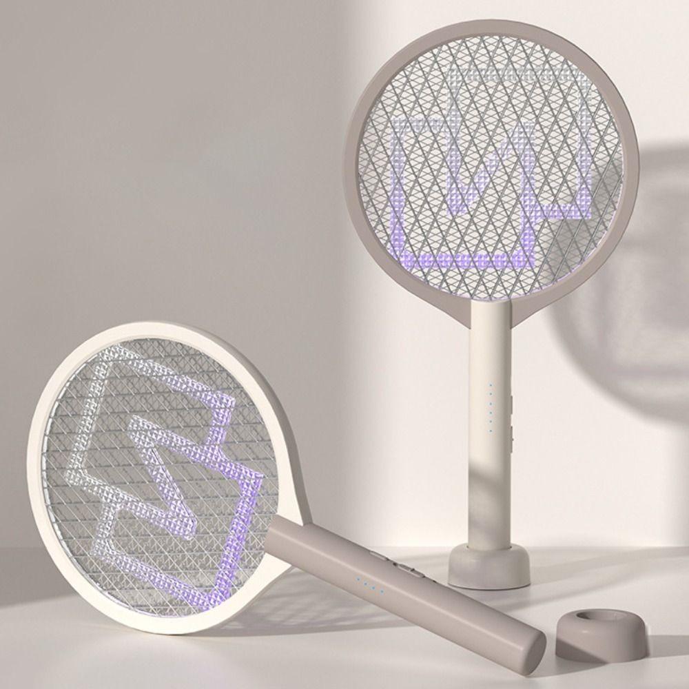 USB Rechargeable Electric Fly Trap Long Battery Life Mosquito Trap Insects Racket Bedroom