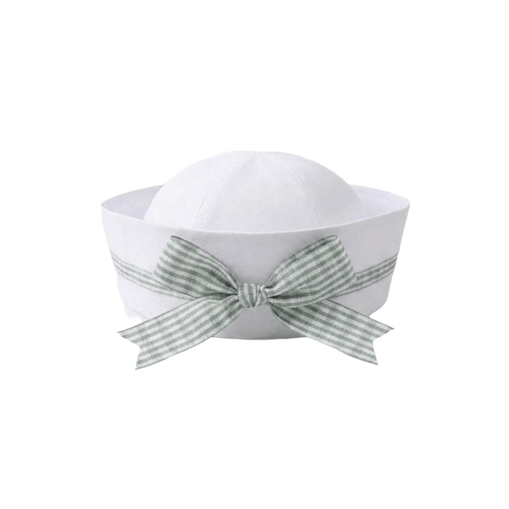 Sweet Bow Strap Sailor Hat Blue Striped Dome Hat Y2K Beret Hat Rave Festivals