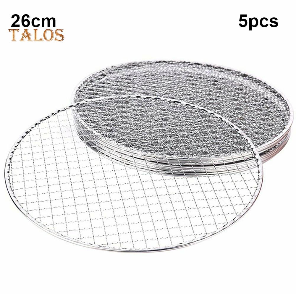 Disposable Bbq Grill Rack 5pcsset Roast Net Grate Barbecue Baking Pan