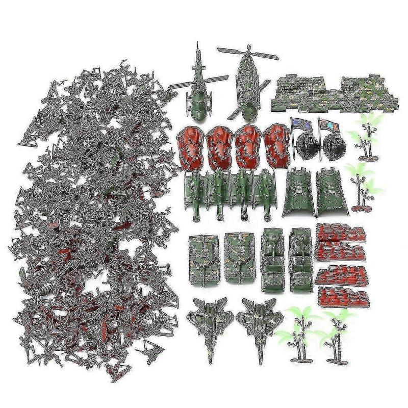 270pcs Military Model Playset Toy Soldiers Army Men Figures & Accessories Toy