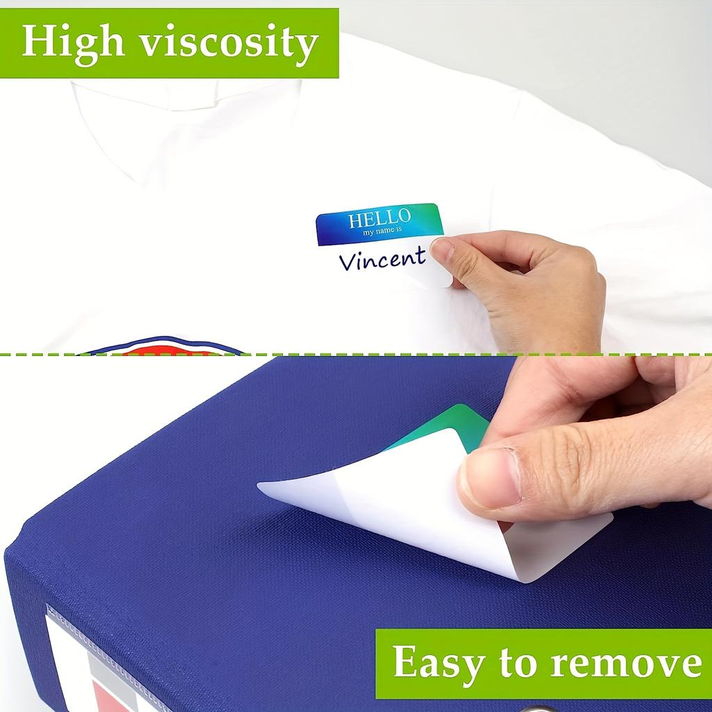 10 листов 180 шт. Самоклеящиеся именные бирки Красочные наклейки для именных бирок 3*2 дюйма Табличка с именем Встреча